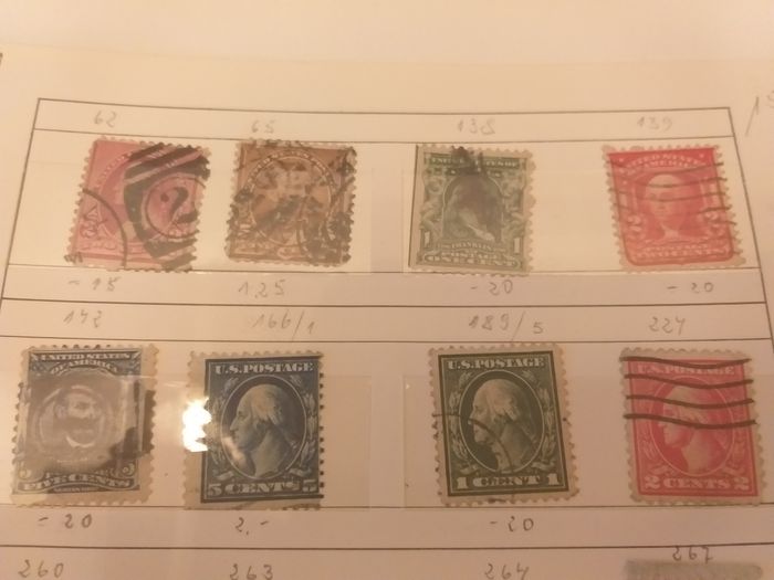 Stare amerykańskie kolekcjonerskie znaczki
