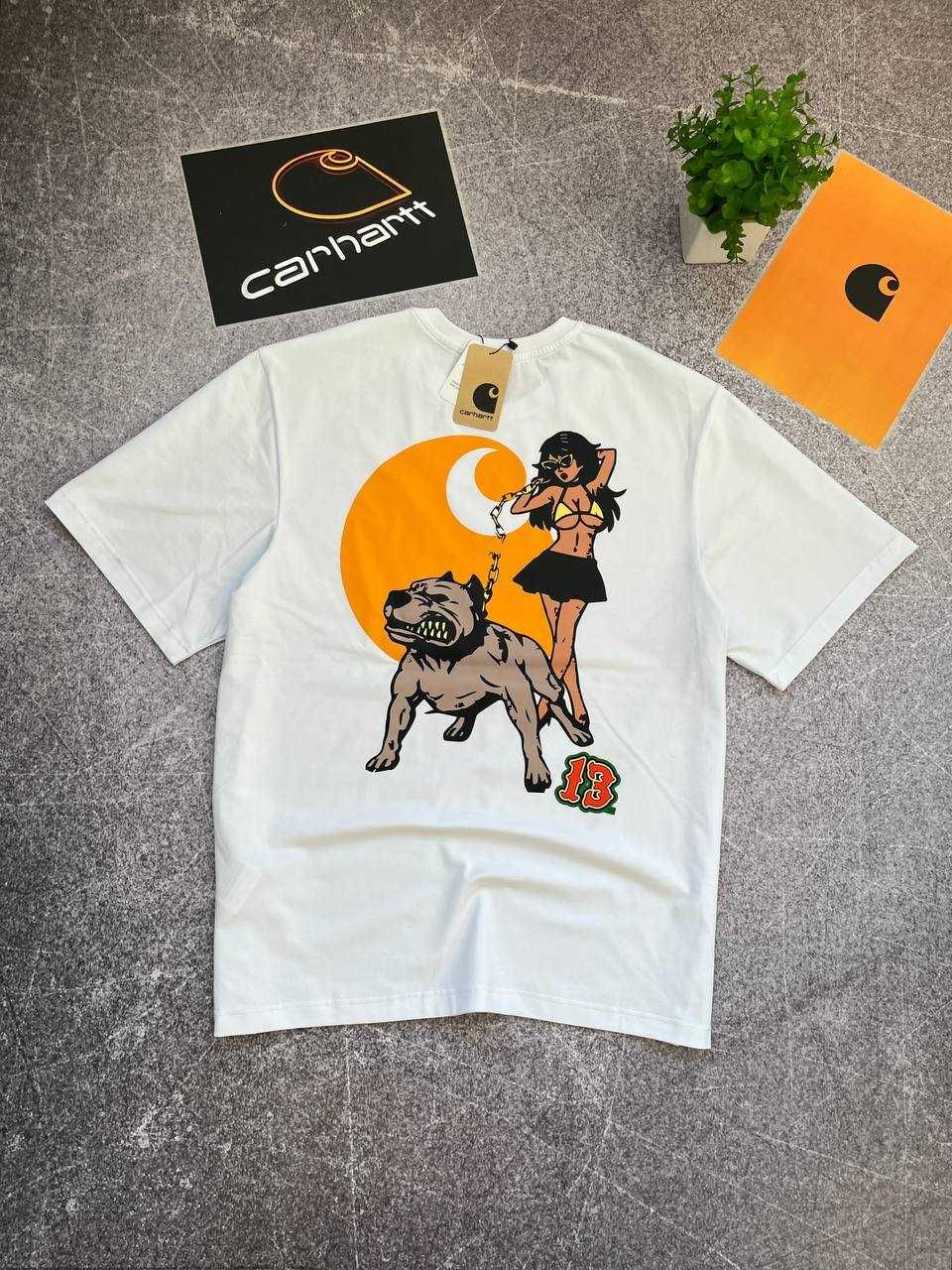 Біла Футболка Carhartt з бірками (кархарт)