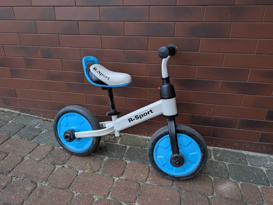 Rowerek biegowy P1 z bocznymi kółkami 3w1 R-Sport