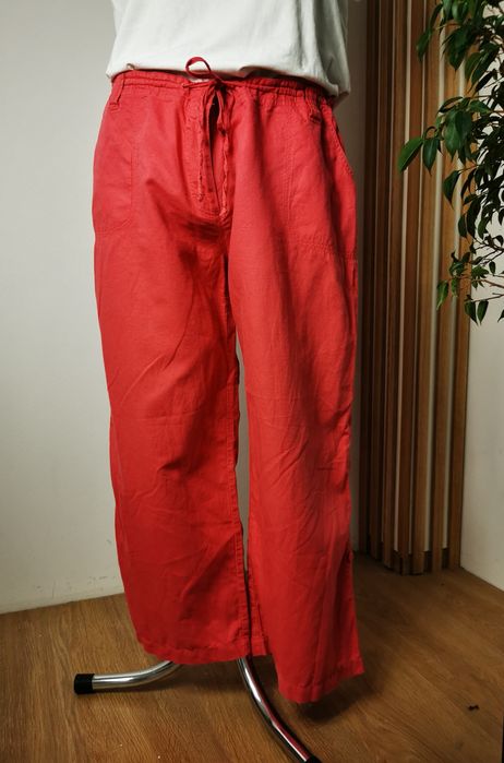 Spodnie lniane, bawełniane, szerokie, cherokee, rozmiar 18, 46, XXXL