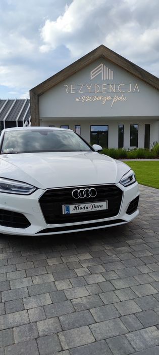 Auto Samochód do ślubu Audi A5 białe sportback