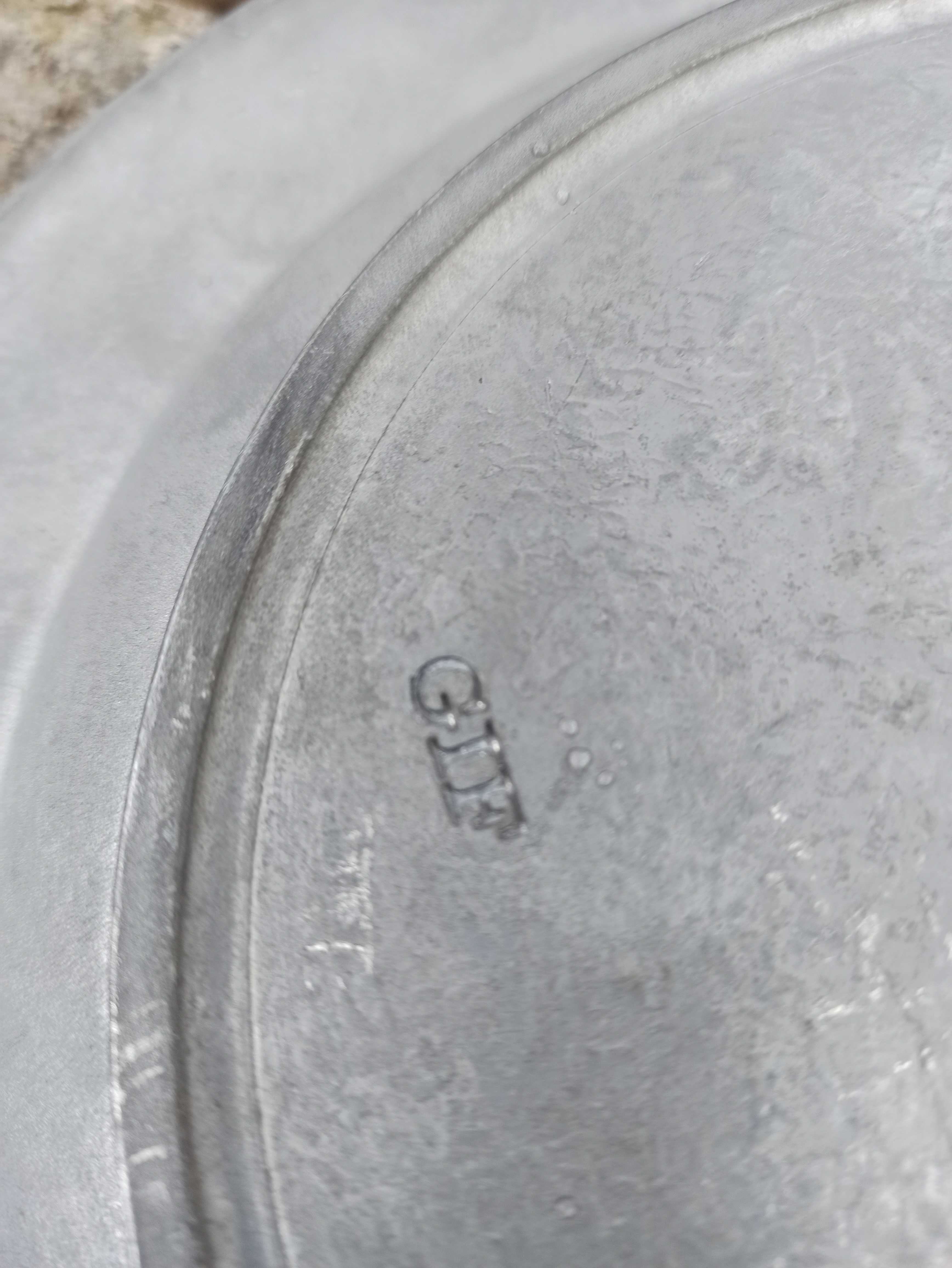 Zabytkowy talerz WIELKA REWOLUCJA AMERYKAŃSKA metal porcelana sygn 75r
