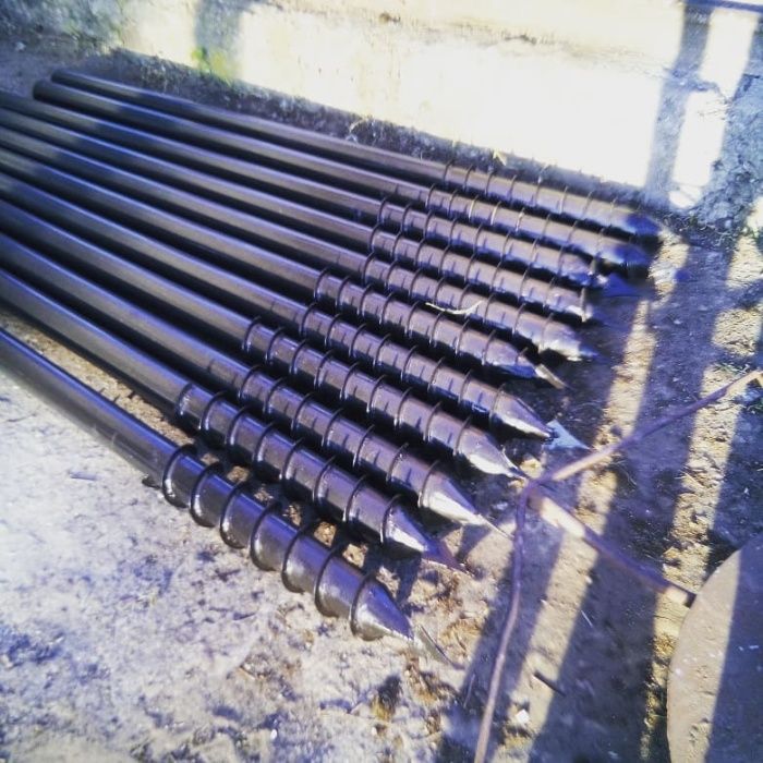 Винтовые сваи, геошуруп, винтовой фундамент, монтаж, гвинтові палі,