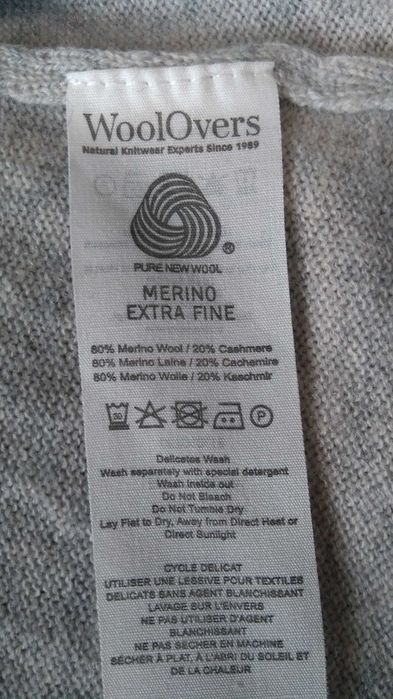Woolovers 20% кашемір, 80 % вовна Кардіган джемпер пуловер Гольф H&M