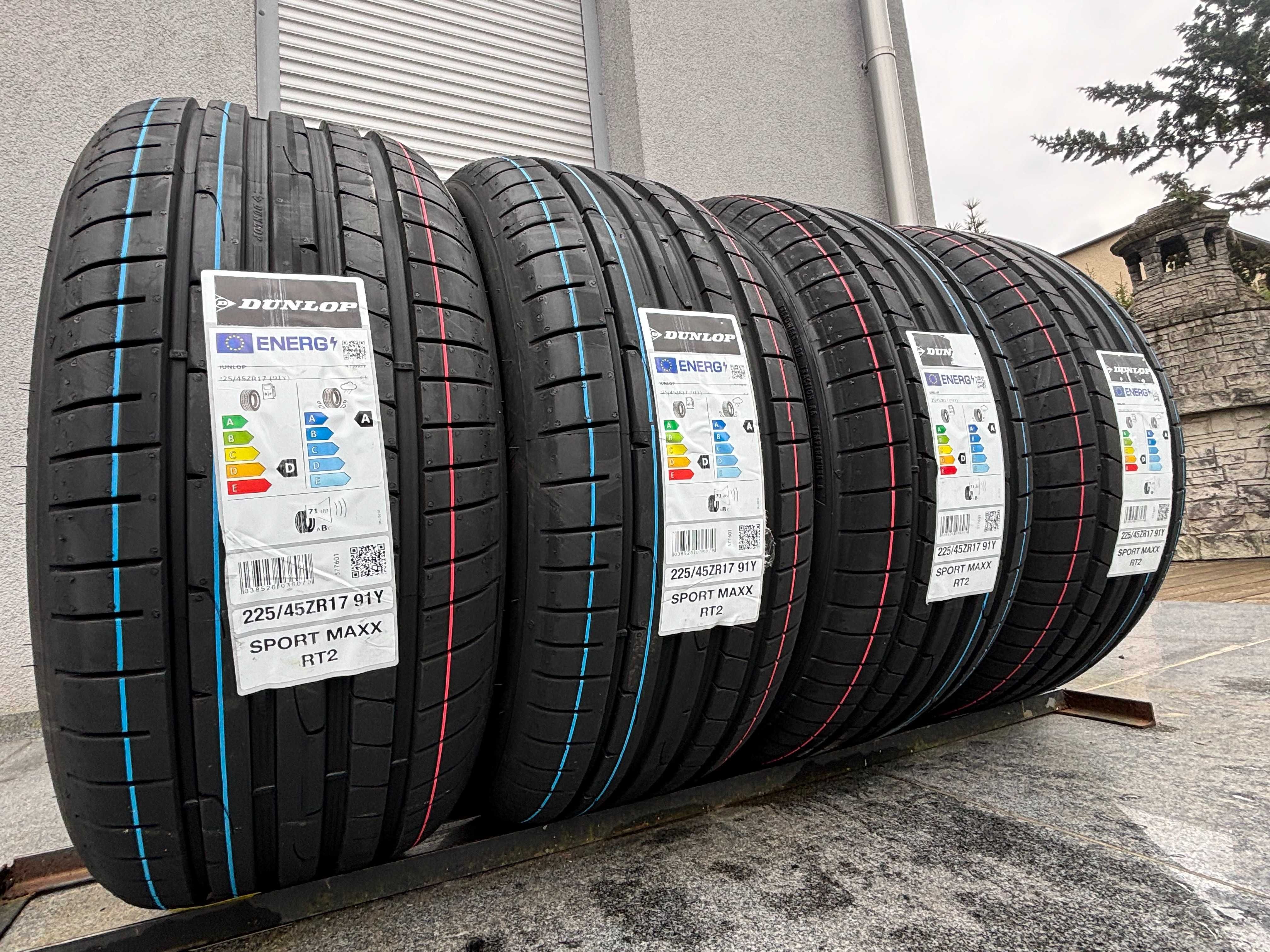 4szt letnie 225/45R17 Dunlop 91Y prod. 2024 rok! D,A,71db 5lat gwaranc