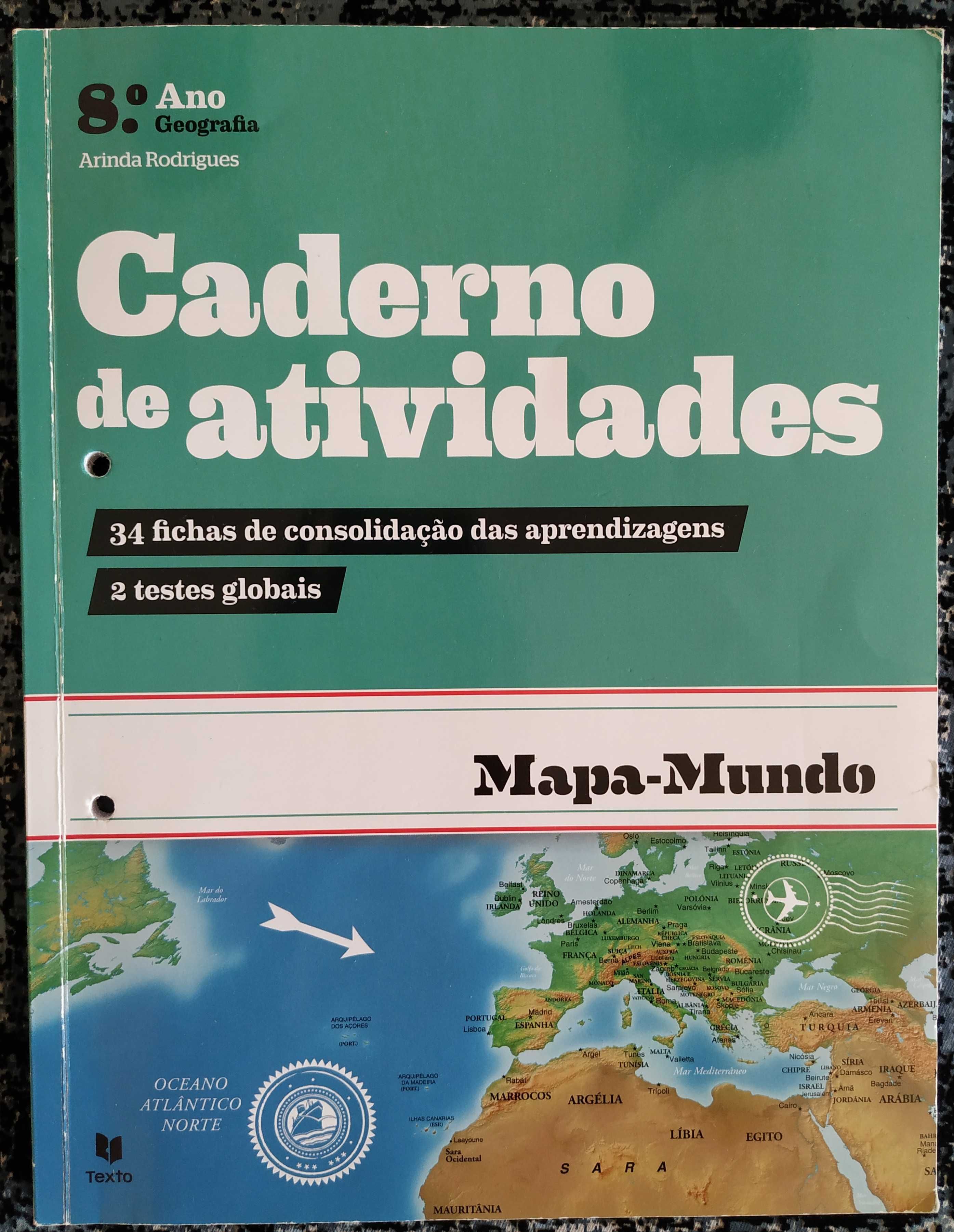 Caderno de atividades de Geografia 8 ano, Mapa-Mundo.