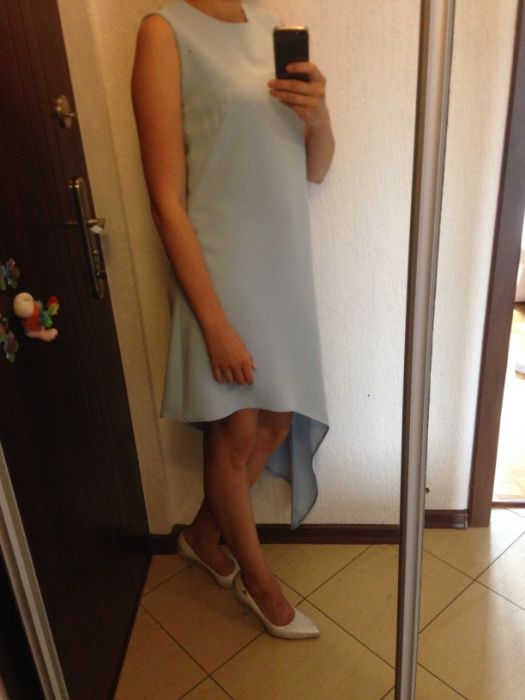 Sukienka asymetryczna baby blue