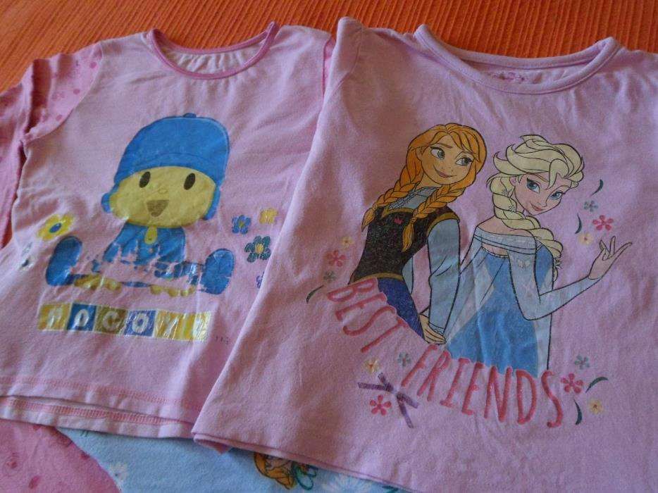 Lote Pijamas Algodão Pocoyo/Frozen, 3-4 Anos