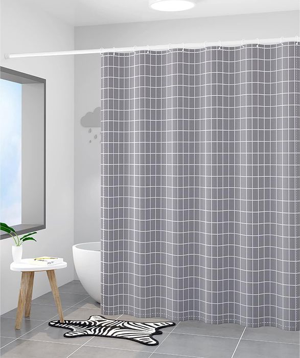 Teleskopowy Drążek do Zasłon GOLDION 70-110 cm Biały, Bez Wiercenia