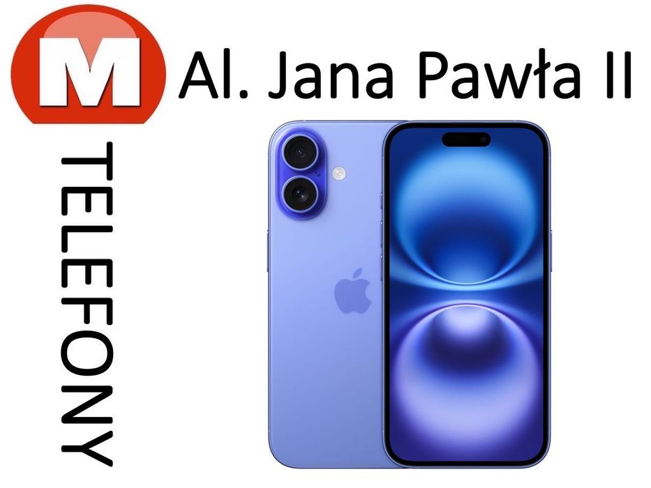 iPhone 16 128GB Niebieski Tygodniowy AL JANA PAWŁA