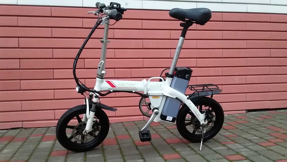 Электровелосипед алюминиевый складной WBLDDC 14 колеса 300W 48v 16AH.