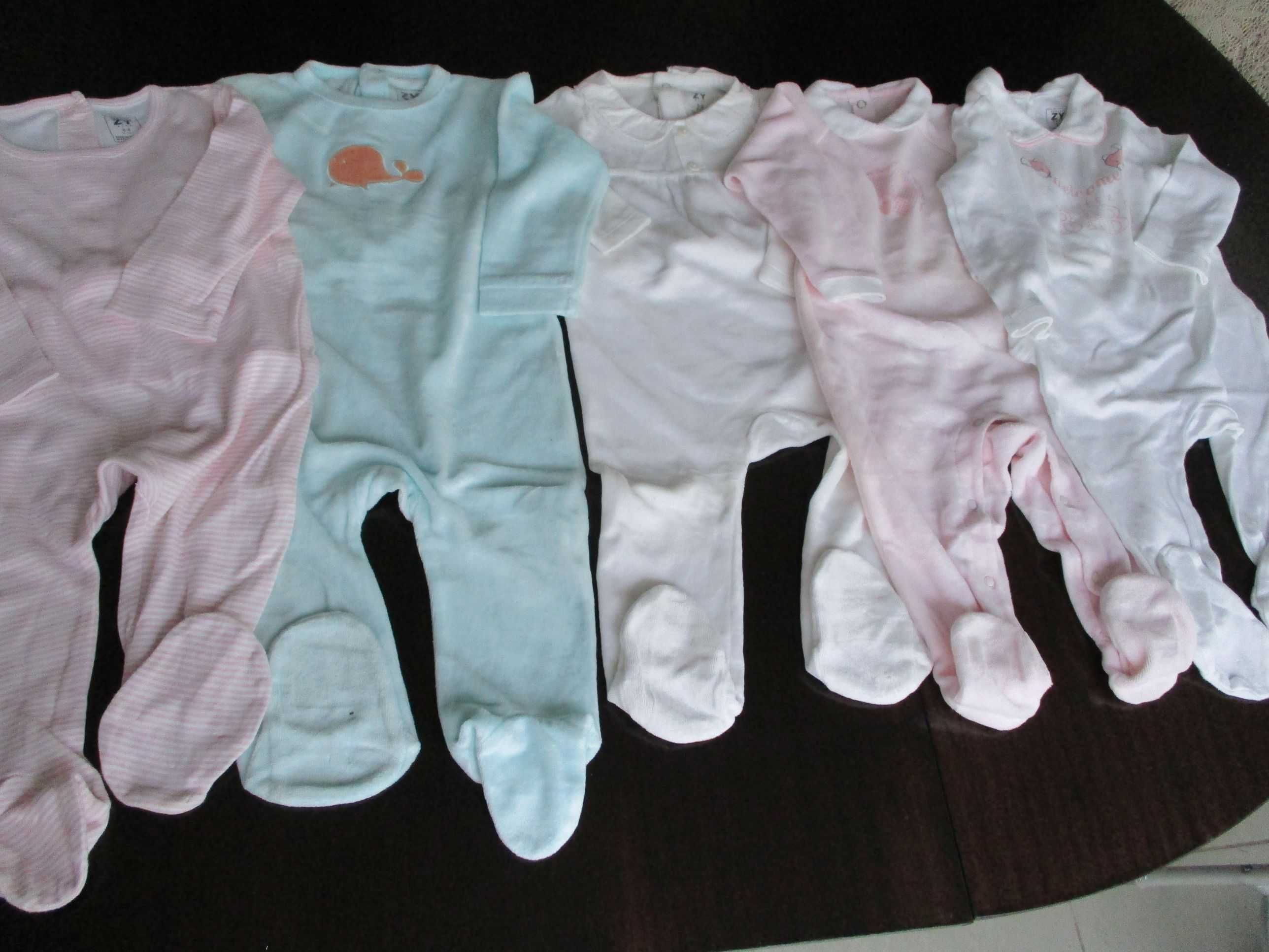 Lote roupa de bebé 5 Bodys + 5 Babygrows 6-9 mes Zara, Prenatal Chicco