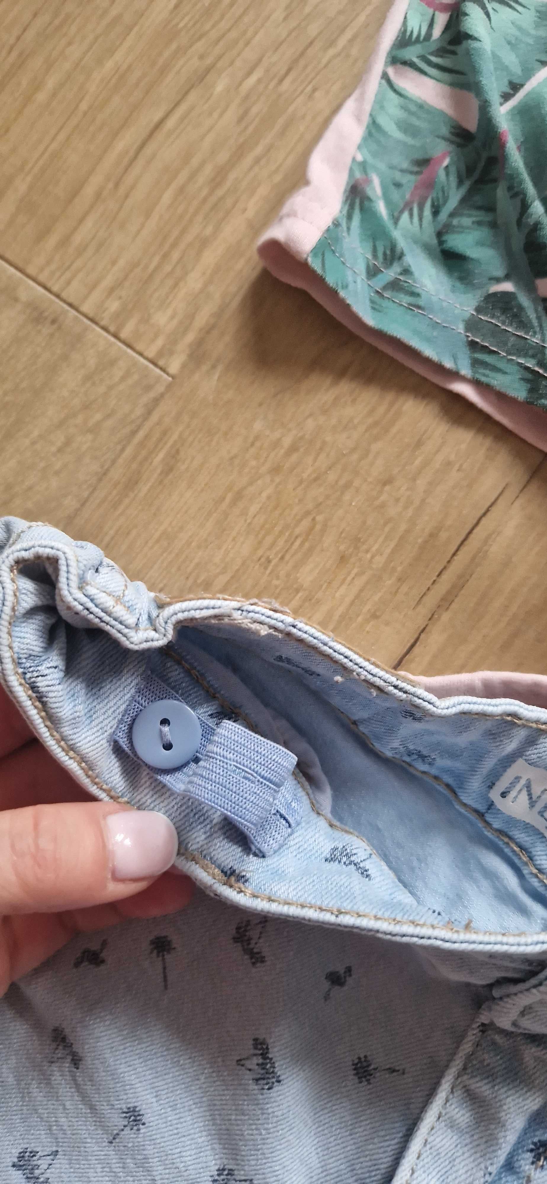 Koszulka 4f+ krótkie spodenki jeans, stan bdb rozmiar 146