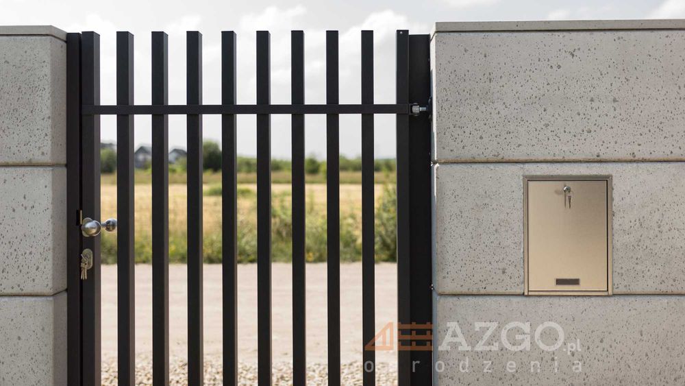 Brama ogrodzenie przęsło grzebien pionowe wertykalne stal aluminium