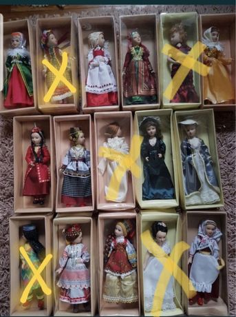 Куклы фарфоровые  из журнала "Дамы эпохи"/куклы в народных костюмах