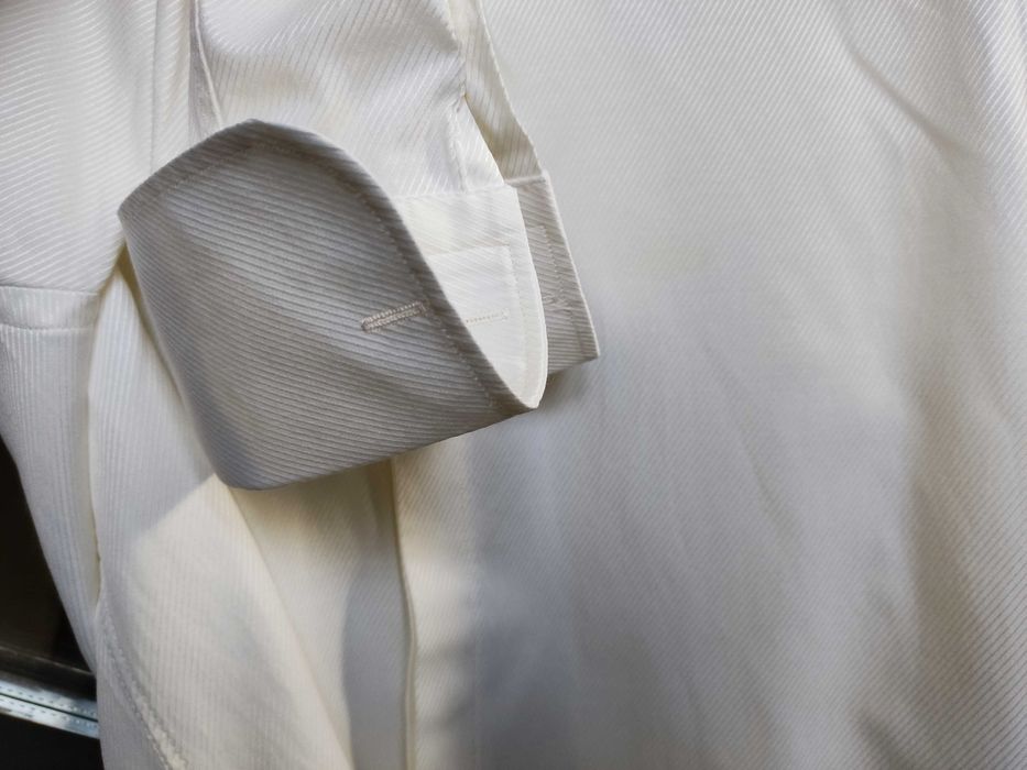 Koszula ecru na spinki elegancka Pako Lorente