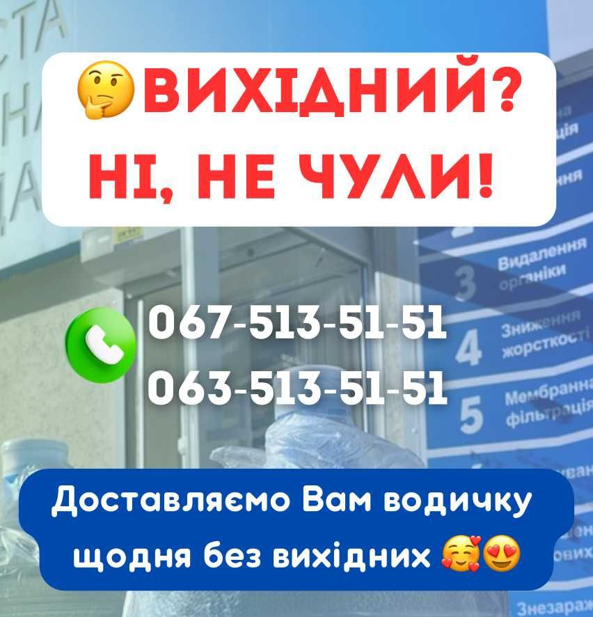 Доставка чистої здорової води додому або на офіс !