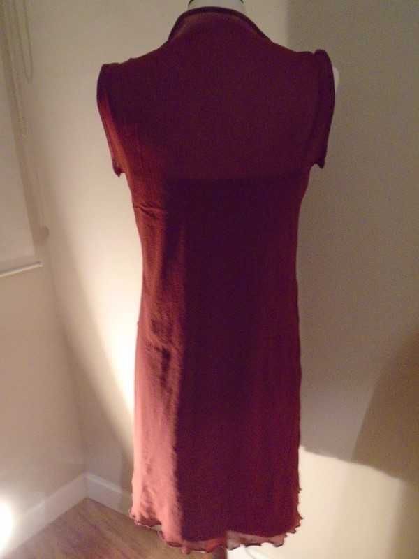 Vestido vintage bordeaux lycra e transparência