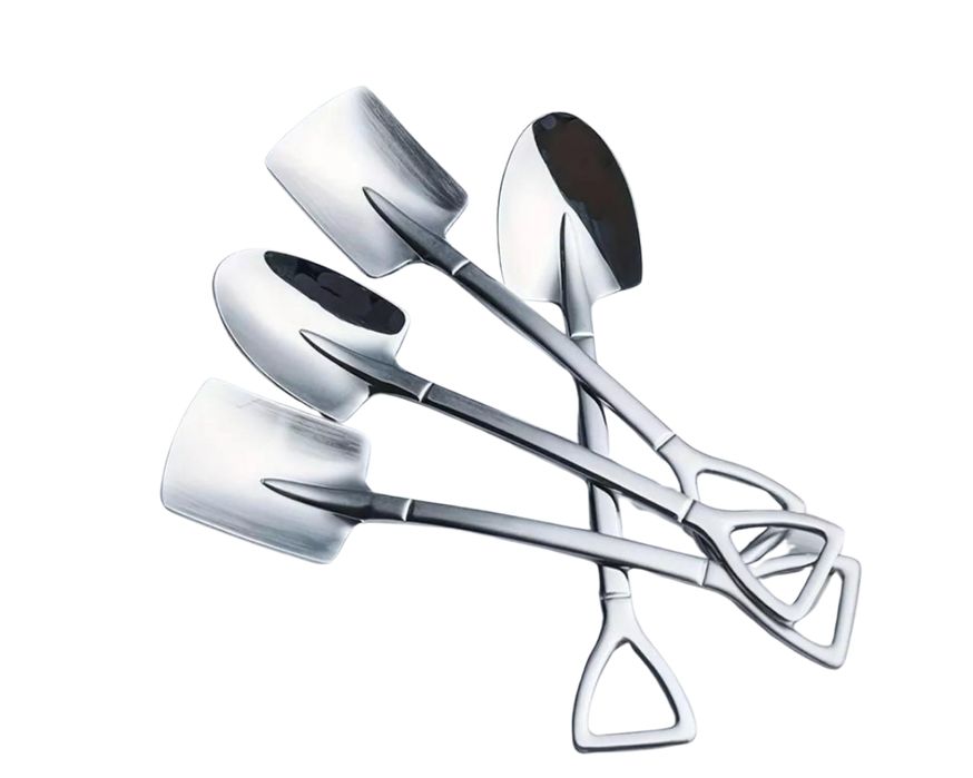 łyżeczki farmera ogrodnika zestaw do herbaty szpadel łopata 8 el