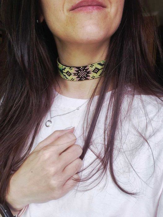 Гердан чокер з бісеру