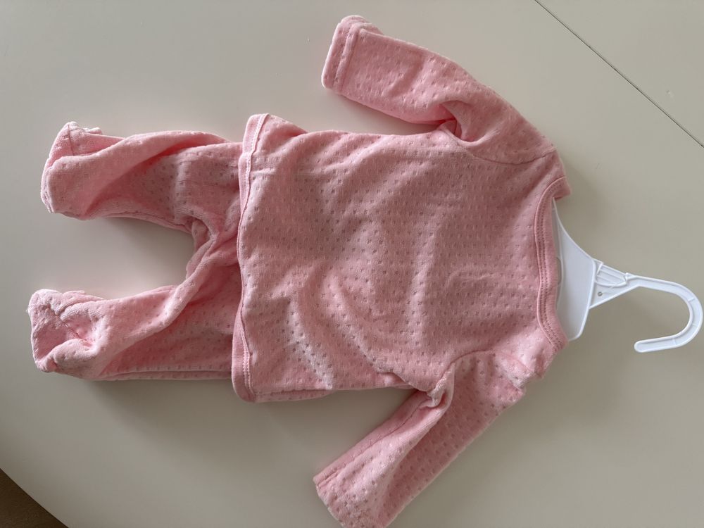 Welurowy komplet niemowlecy rozmiar 56 nowe