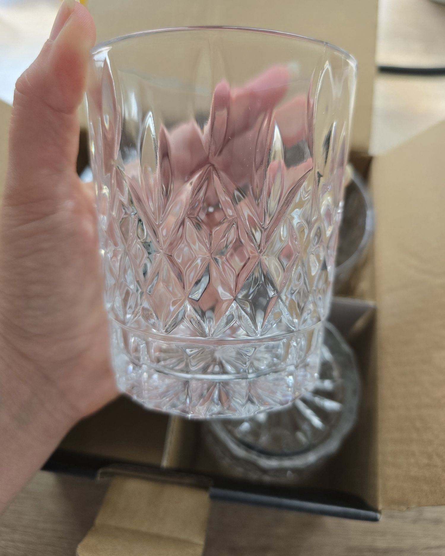 Komplet 4 szklanek Home&you nowe w pudełku, do whisky, wody, drinków