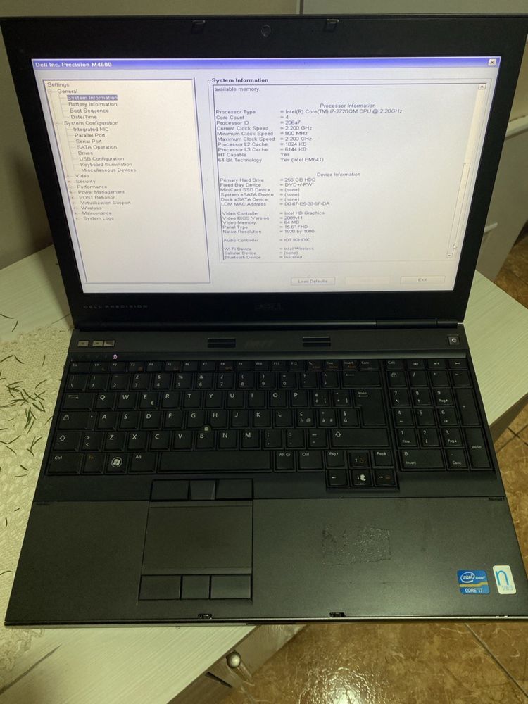 Dell Precision M4600 -15,6'' (1366х768) / i7-2720QM /