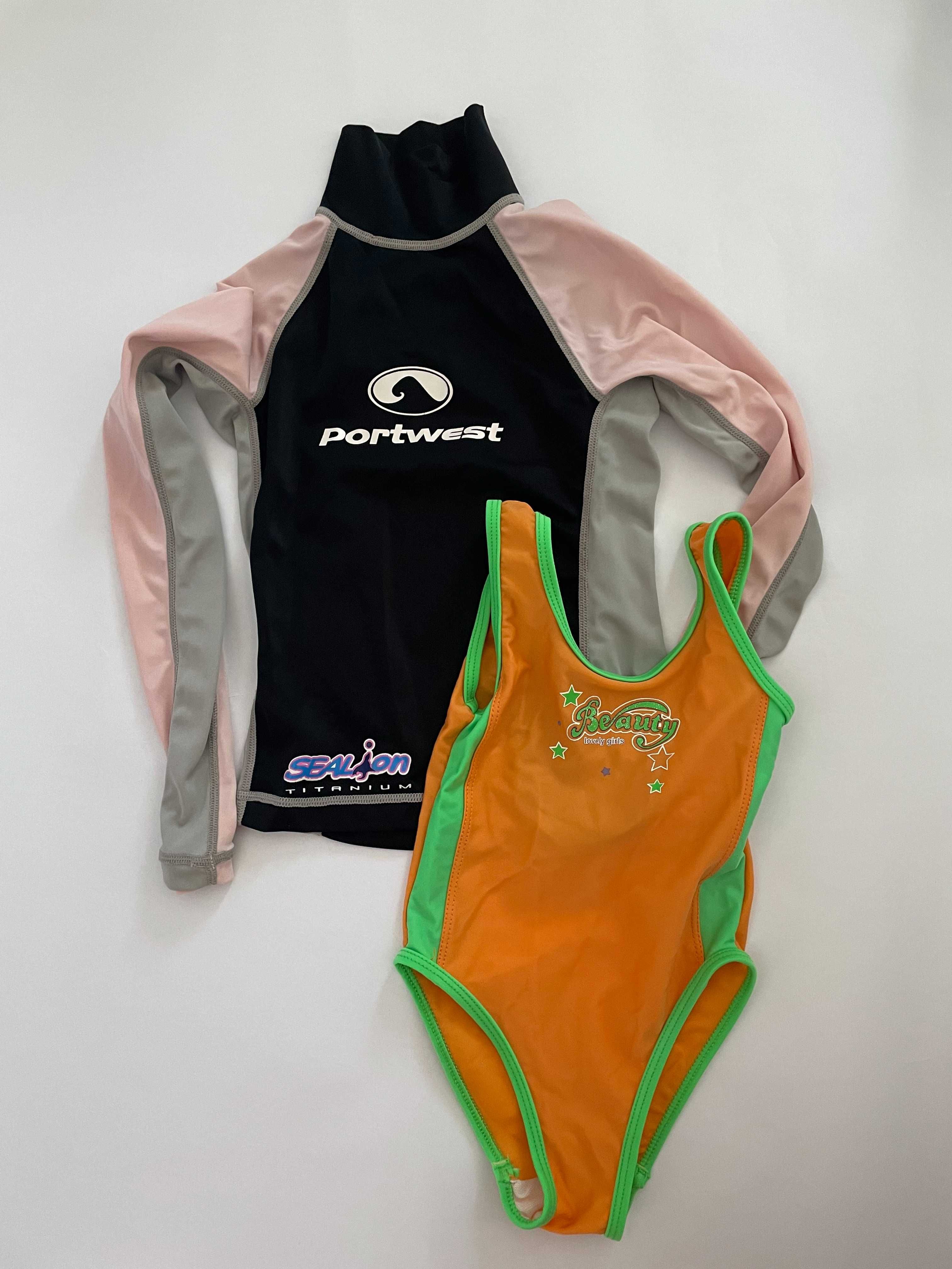 Zestaw bluza z długim rękawem top surfingowy strój kostium kąpielowy