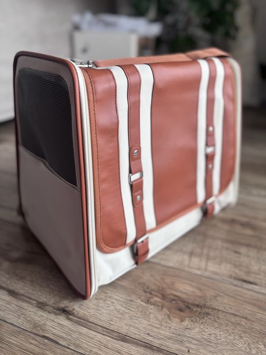 Transporter Torba Podróżna pies kot Królik Pupil retro paski