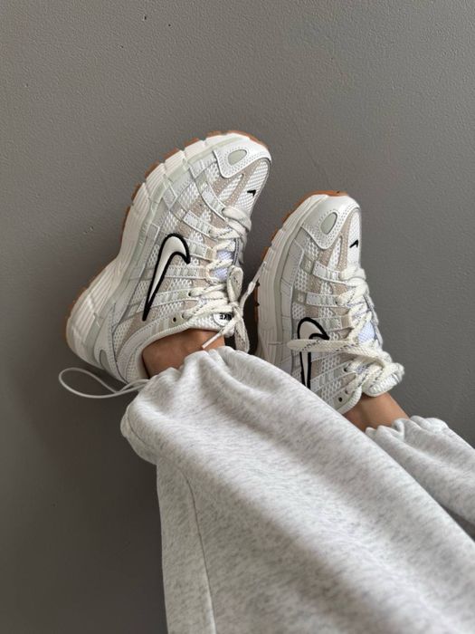 БЕЗ ПЕРЕДОПЛАТ‼️ Жіночі кросівки Nike p-6000 WHITE / BLACK SWOOSH