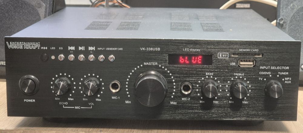 Wzmacniacz amplituner VK-338 USB Voice Kraft Bluetooth FM 5 kanałów