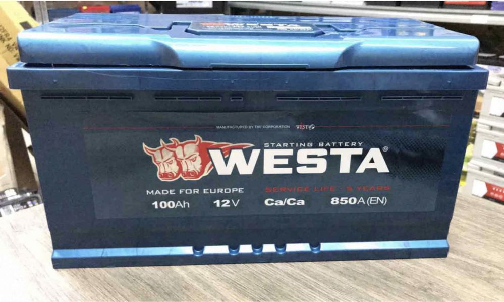 Аккумулятор автомобильный WESTA 100Ah R+ 850A