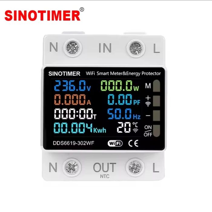 Реле захисту+вимірювач+лічильник DDC6619-302 WiFi.8 функціїй в 1