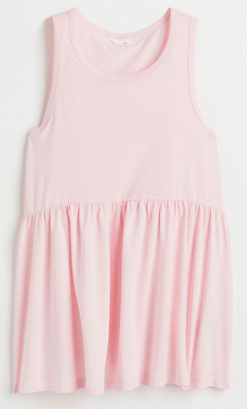 H&M 36 S mama różowa bluzka ciążowa top ramiączka