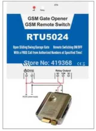 Controlador Portões Remoto GSM RTU5024 (Cartão SIM incluído) NOVO