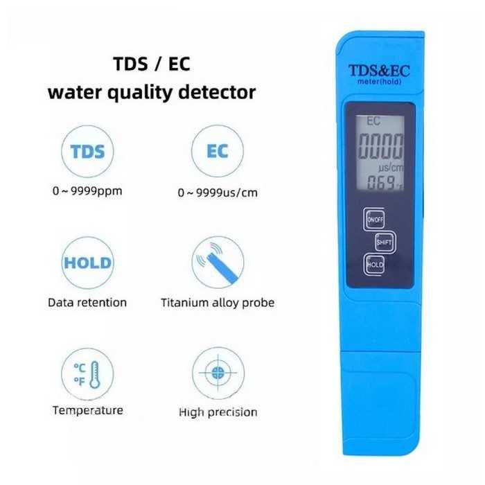 Измеритель TDS качества  питьевой воды, рН-метр