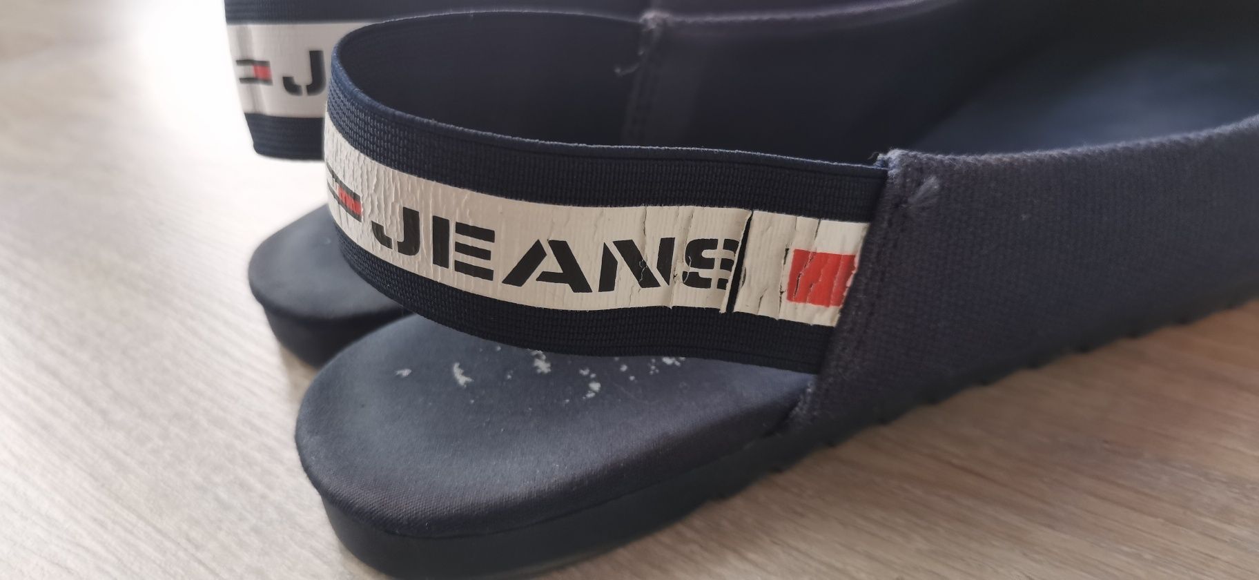 Baleriny granatowe Tommy Jeans na gumce bez pięty r. 39