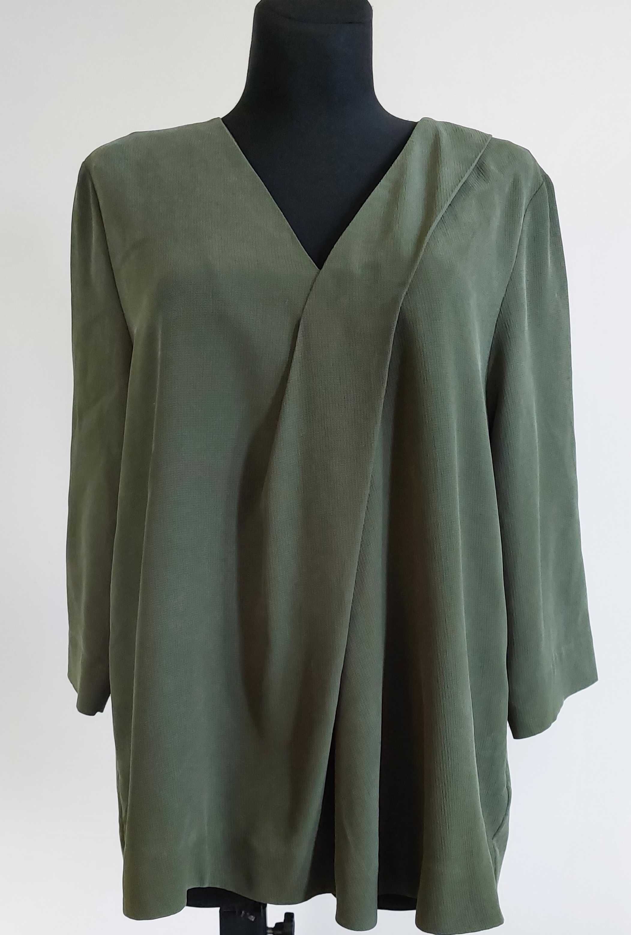 COS oliwkowa bluzka trapezowa minimalistyczna  42 44