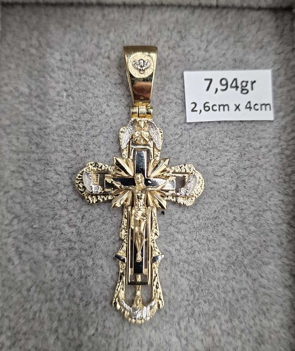 Krzyż 7,94gr złoto próby 585