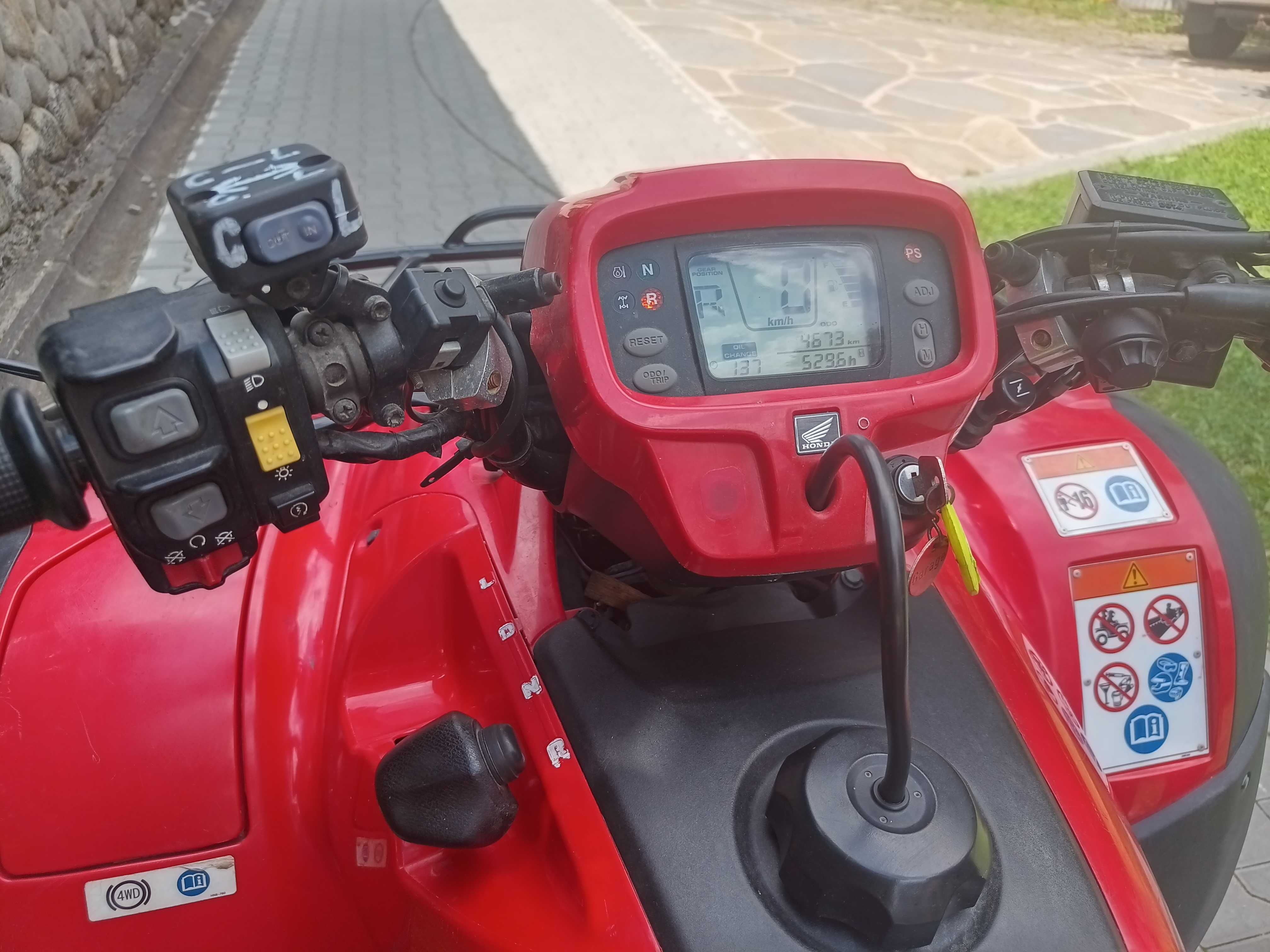 Quad Honda TRX 500 - napęd 4x4 lub 4x2.