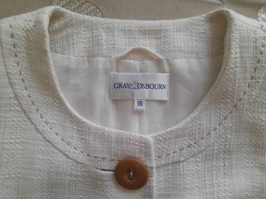 Піджак жакет на підкладці із відворотами на рукавах р 50