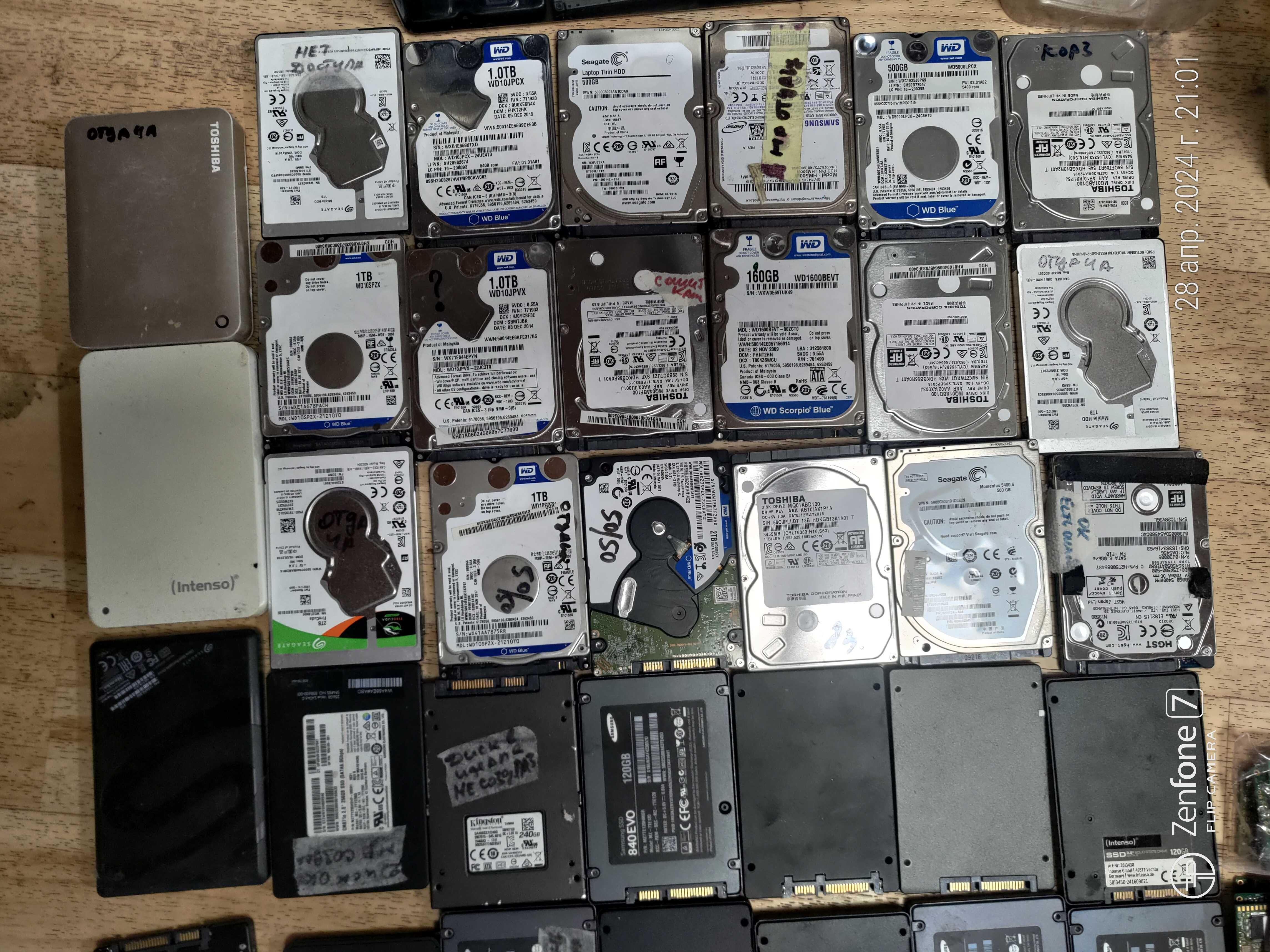 SATA SSD HDD 2.5* от 32гб до 512гб супер лот-работа есть всегда.читаем