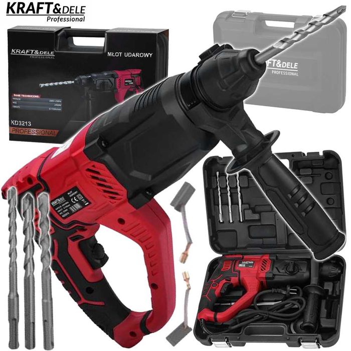 KRAFT&DELE Młot Udarowy Młotowiertarka 2700w Sds+ Wiertła KD3213