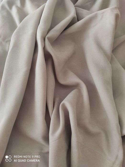 Zasłony jasnoszare wys. 161 cm, delikatny welur