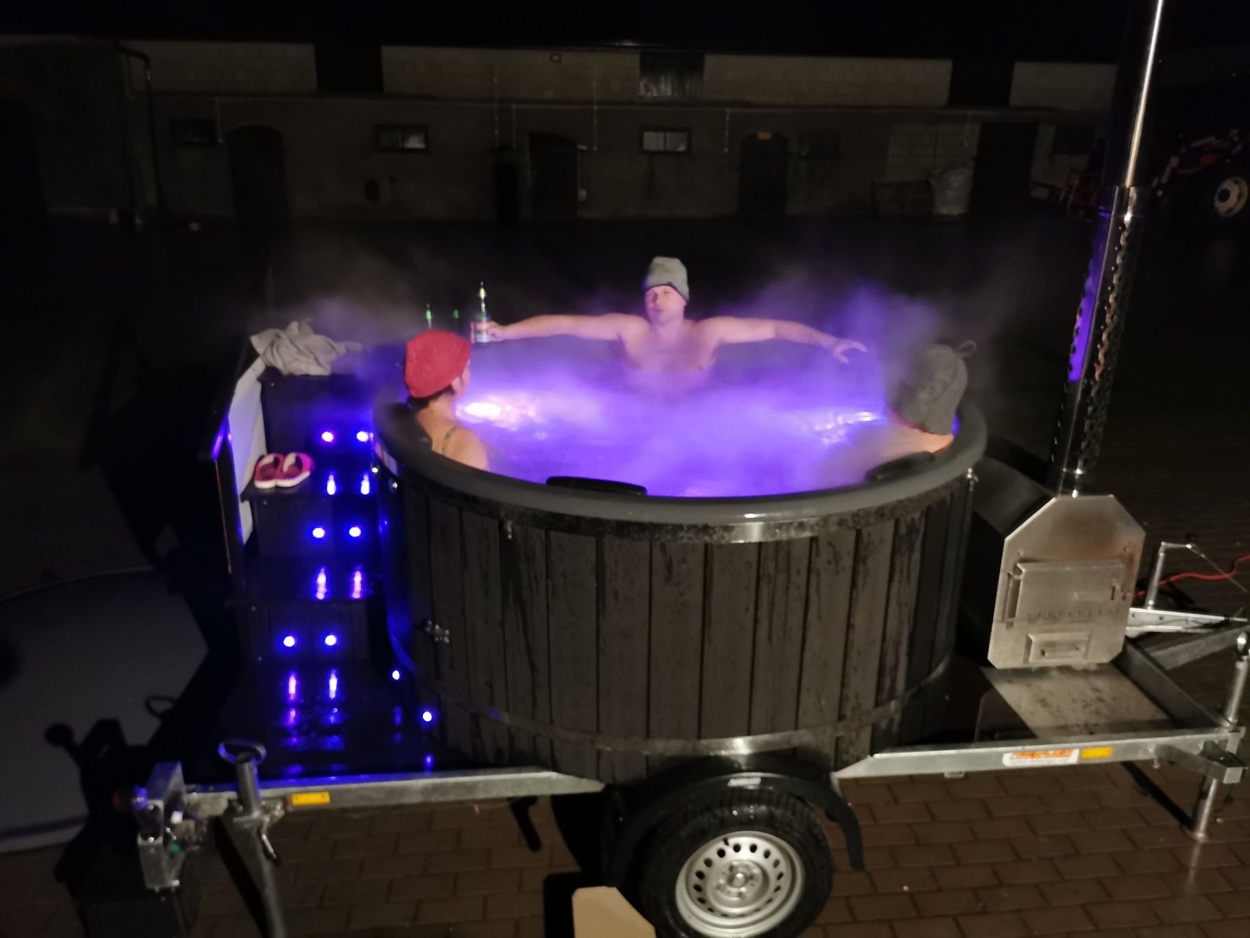 Mobilna Bania Balia jacuzzi Mobilna Sauna Wynajem Augustów i okolice