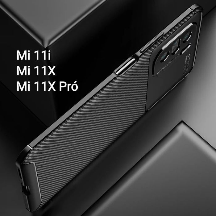 Capa T/ carbono P/ Xiaomi Mi 11i / Mi 11X / Mi 11X Pró / Redmi 12