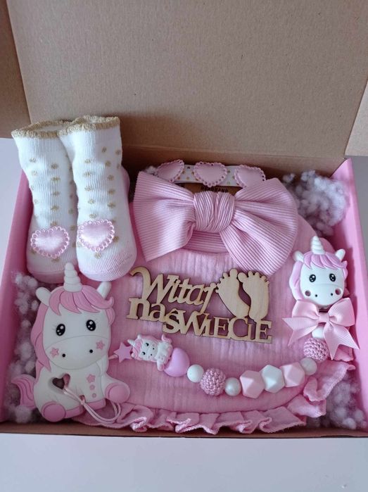 Zestaw Prezentowy baby shower narodziny chrzest prezent baby box