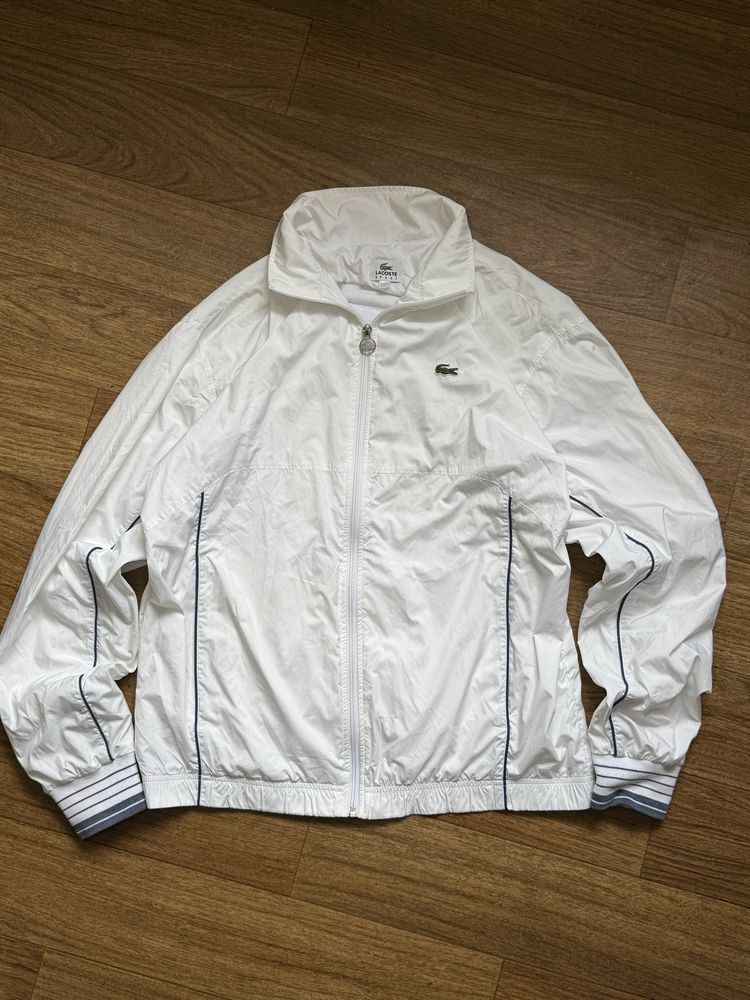 Заді лого Vintage lacoste вінтажна олімійка від лакост лакоста біла мл