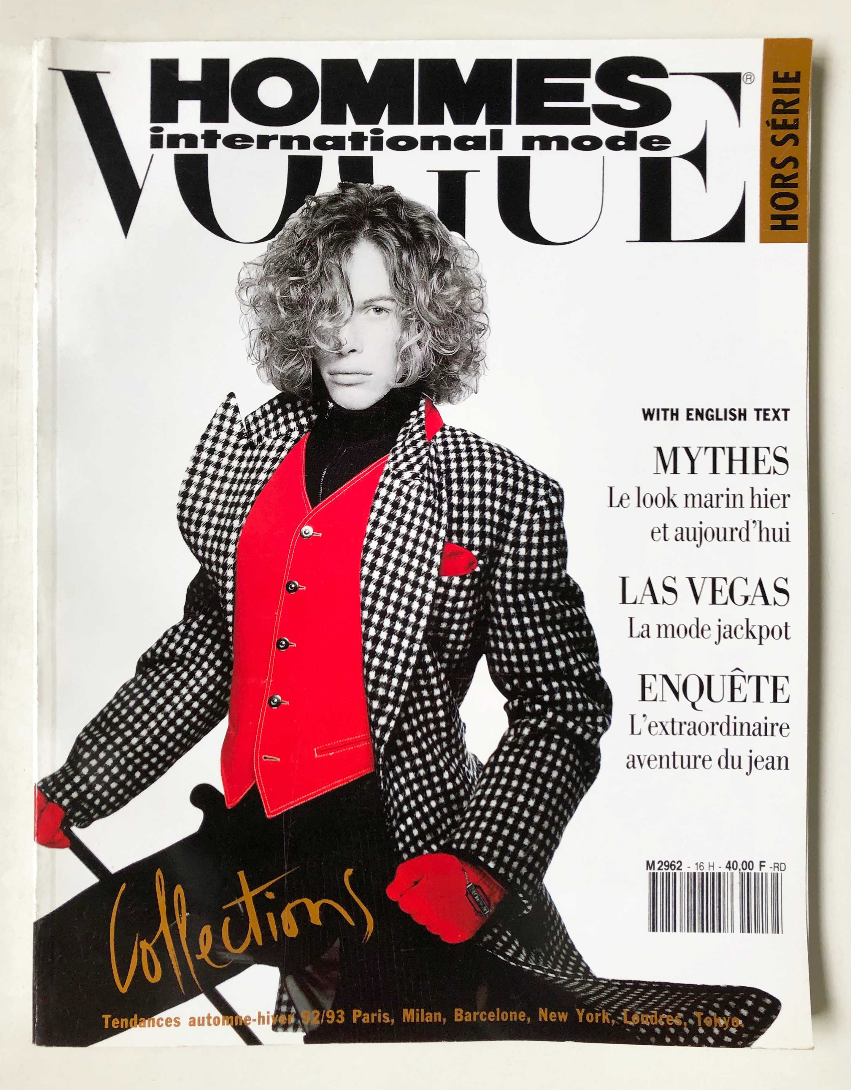 Vogue Homme France Autumn 1992/1993