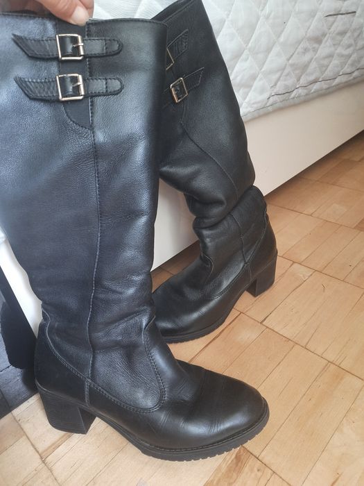 Шкіряні зимові сапожки